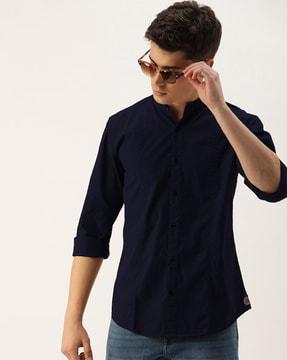 men-slim-fit-shirt-with-mandarin-collar