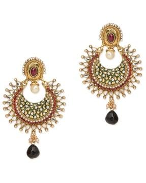 gold-plated-pearl-beaded-drop-earrings