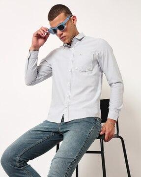 slim-fit-shirt-with-spread-collar
