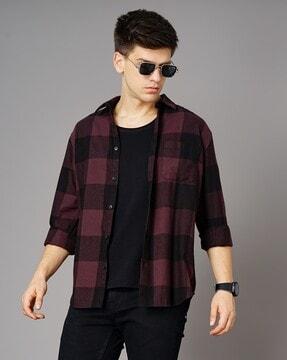 checked-slim-fit-flannel-shirt