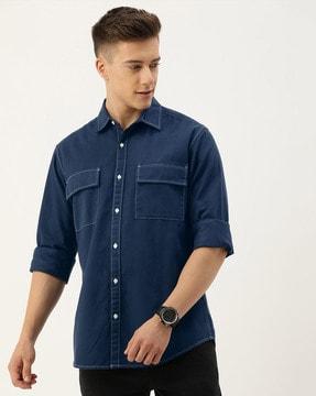 button-down-shirt-with-flap-pockets