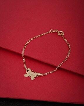 925-sterling-silver-rose-gold-plated-butterfly-link-bracelet-s116699b/4