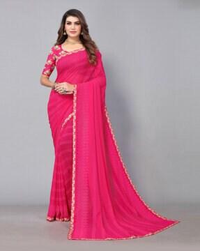 striped-georgette-saree-with-patch-border