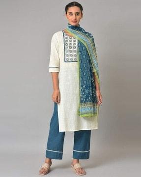 embroidered-yoke-straight-kurta-suit-set