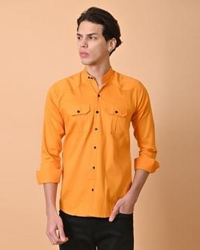 full-sleeves-shirt-with-patch-pockets