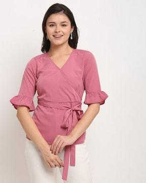 v-neck-tunic-with-bell-sleeves