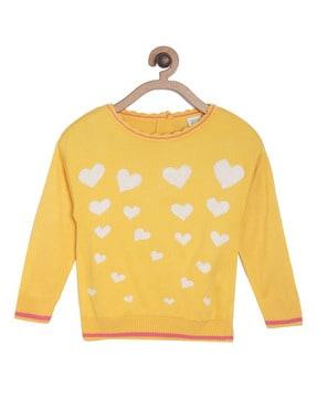 heart-knit-round-neck-pullover