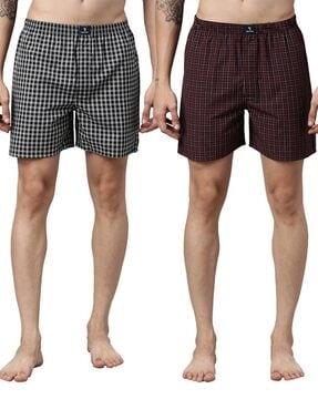pack-of-2-checked-boxers-with-elasticated-waistband