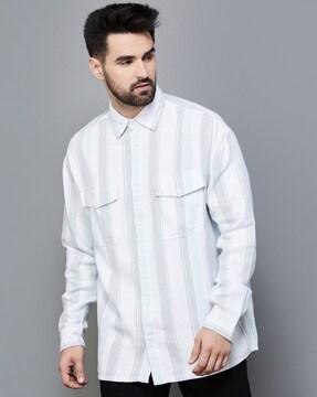 striped-shirt-with-flap-pockets