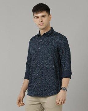 floral-print-shirt-with-patch-pocket