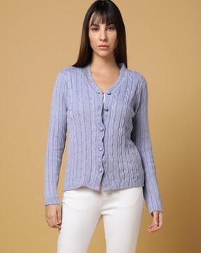 cable-knit-cardigan-with-ribbed-hem
