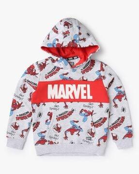 spiderman-printed-hooded-sweatshirt