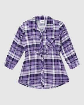 checked-top-with-patch-pocket