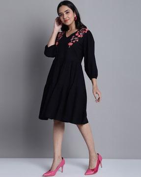 embroidered-a-line-dress