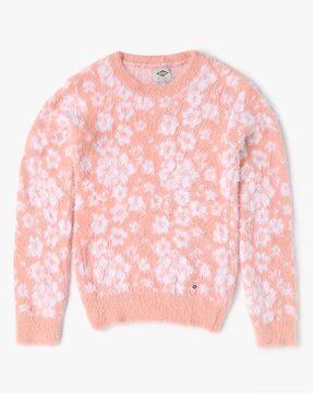 floral-print-sweater