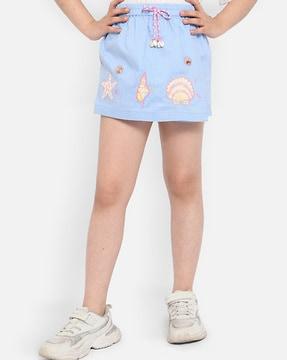 embroidered-skorts-with-elasticated-waist