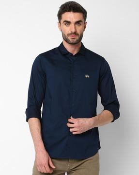 tailored-fit-shirt-with-logo-embroidery