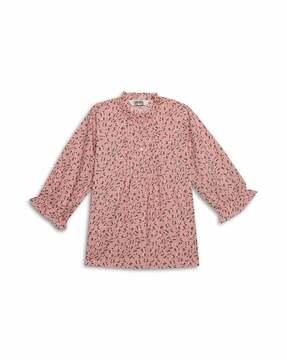 floral-print-tunic-with-3/4th-sleeves