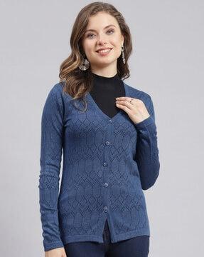 knitted-v-neck-cardigan