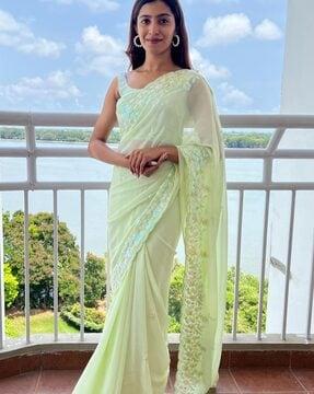 floral-embroidered-georgette-saree