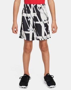 geometric-print-shorts-with-insert-pockets