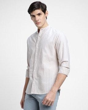 striped-mandarin-collar-shirt