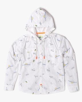printed-hooded-shirt-with-flap-pockets
