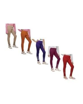 pack-of-5-printed-leggings-with-elasticated-waist