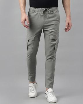 slim-fit-flat-front-pants-with-cargo-pockets