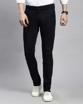 tapered-fit-flat-front-trousers
