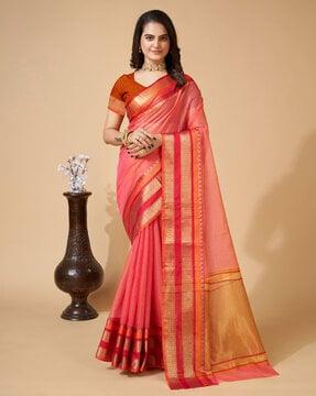 woven-banarasi-saree-with-contrast-border