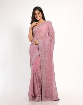embroidered-saree-with-contrast-border
