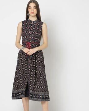 women-embroidered-fit-&-flare-dress