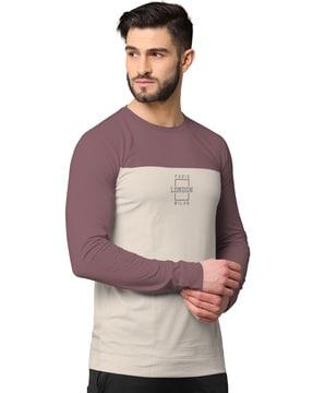 men-colourblock-regular-fit-crew-neck-t-shirt