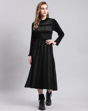 women-geometric-pattern-a-line-dress