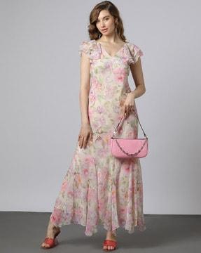 women-floral-print-a-line-dress