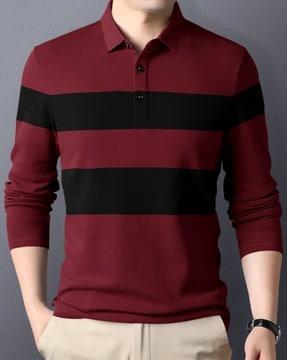 men-striped-regular-fit-polo-t-shirt
