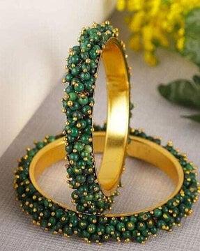 women-set-of-2-gold-plated-beaded-bangles