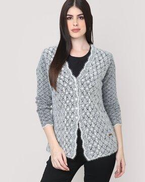 women-geometric-pattern-button-down-cardigan
