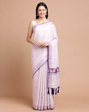 women-striped-saree-with-contrast-border