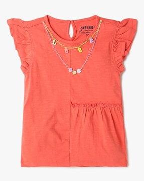 girls-round-neck-t-shirt-with-letter-embellishment