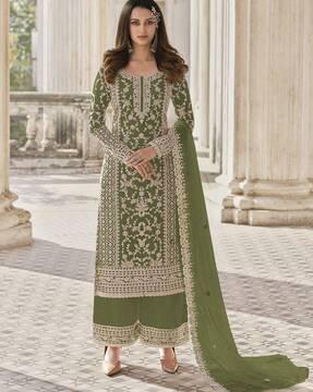 women-embroidered-semi-stitched-dress-material-with-dupatta-set