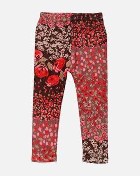 girls-floral-print-leggings