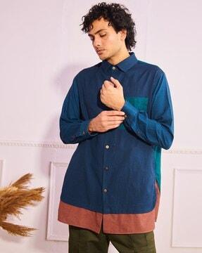 regular-fit-longline-shirt-with-patch-pocket