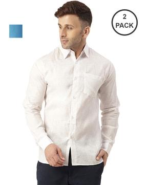men-pack-of-2-regular-fit-shirts-with-patch-pocket