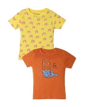 pack-of-2-girl-round-neck-printed-t-shirts