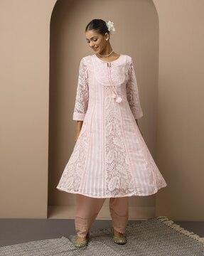 women-lace-a-line-tunic-with-round-neck