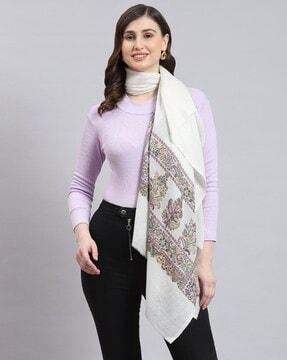 women-floral-print-stole-with-rectangular-shape