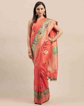 women-saree-with-floral-woven-motifs