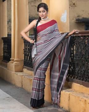 striped-handloom-cotton-saree-with-tassels